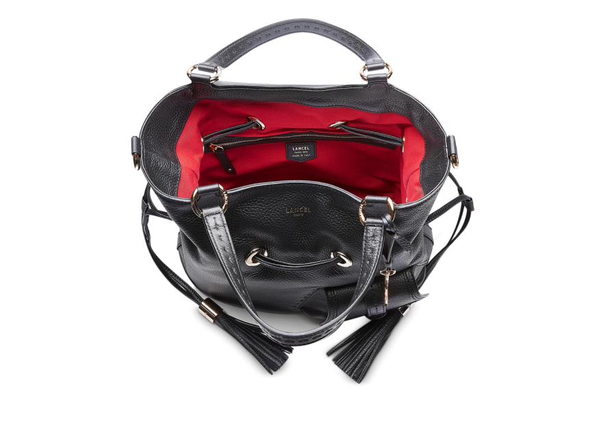 Lancel A10110 - CUIR DE VACHETTE - NOIR Premier flirt M de Lancel - Sac seau Sacs à mains