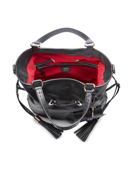 Lancel A10110 - CUIR DE VACHETTE - NOIR Premier flirt M de Lancel - Sac seau Sacs à mains