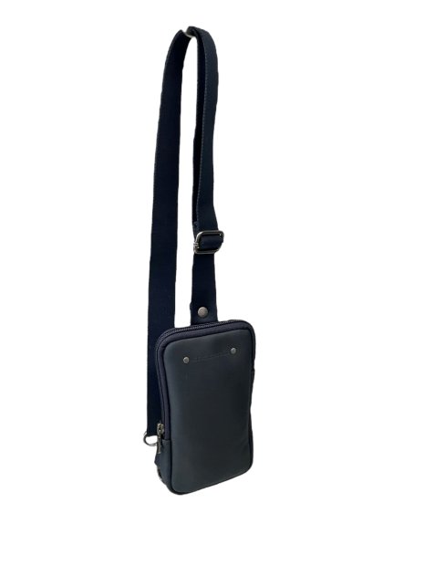 Les Ateliers Foures 9010 - CUIR DE VACHETTE - MARINE les ateliers fourès- baroudeur- porte smartphone sacoche-homme