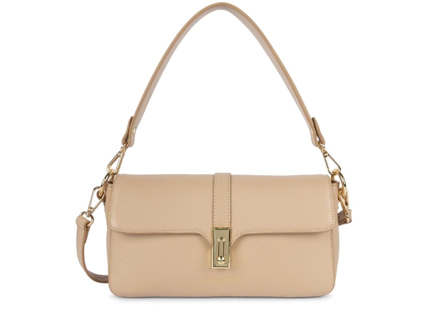 Lancaster 547-41 - CUIR DE VACHETTE - BEIG Foulonné Milano - Petit sac trotteur Sac business