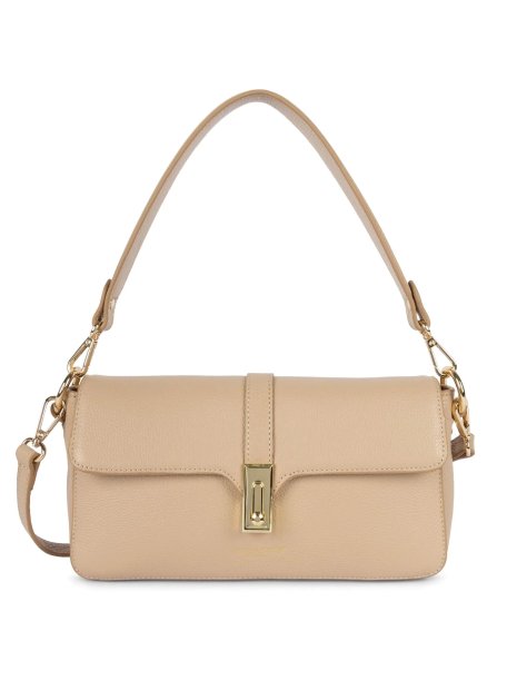 Lancaster 547-41 - CUIR DE VACHETTE - BEIG Foulonné Milano - Petit sac trotteur sacs-a-mains