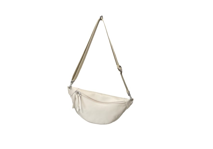 Les Ateliers Foures B125 - CUIR DE VACHETTE - CRAIE sac banane atalante medium banane
