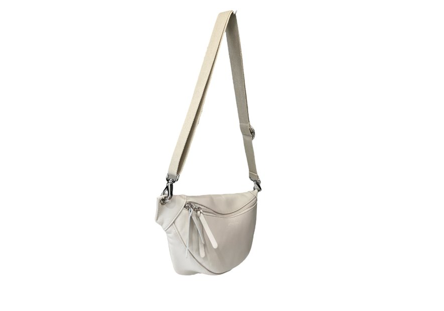 Les Ateliers Foures B125 - CUIR DE VACHETTE - CRAIE sac banane atalante medium banane