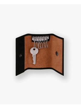 Les Ateliers Foures 905 - CUIR DE VACHETTE - NOIR les ateliers fourès- etuis clés 6 attaches Etuis-clés