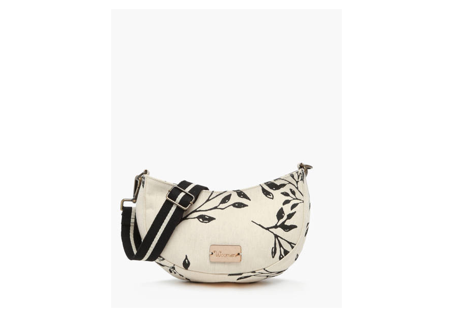 Woomen WFIG01 - COTON - FLOWER BLACK woomen- sac banane Sac business