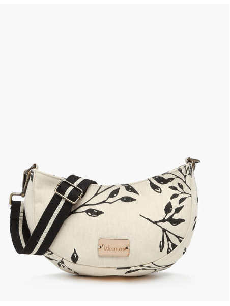 Woomen WFIG01 - COTON - FLOWER BLACK woomen- sac banane Sac business
