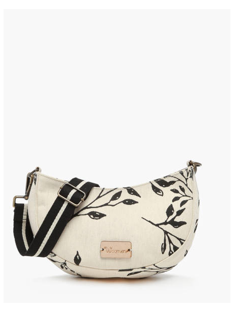 Woomen WFIG01 - COTON - FLOWER BLACK woomen- sac banane sacs-a-mains
