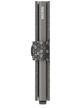 Secrid MHE - ALUMINIUM/CUIR - GREY porte cartes miniwallet hexagon Porte-cartes