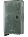 Secrid MV - CUIR DE VACHETTE - SAGE GRE porte cartes mini wallet vintage porte-cartes