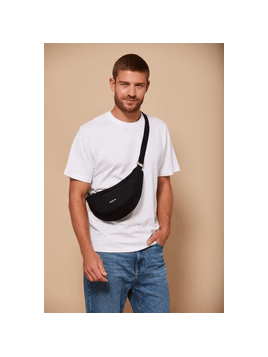 hindbag ANDREA - COTON BIO - NOIR sac bandoulière demi lune andrea hindbag Sac business