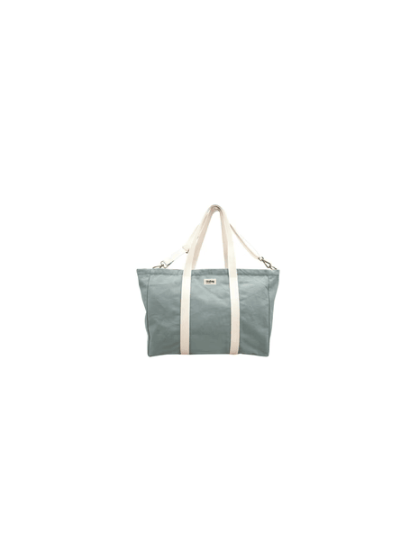 hindbag JEAN - COTON BIO - SAUGE sac week-end jean sacs-de-voyage