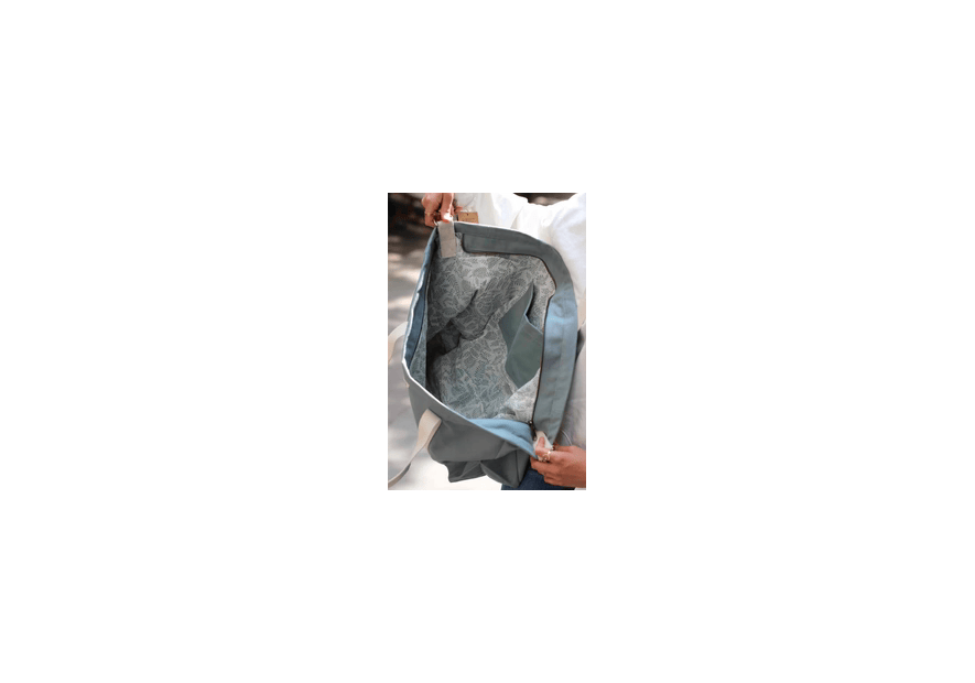 hindbag JEAN - COTON BIO - SAUGE sac week-end jean Sacs de voyage