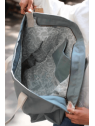hindbag JEAN - COTON BIO - SAUGE sac week-end jean sacs-de-voyage