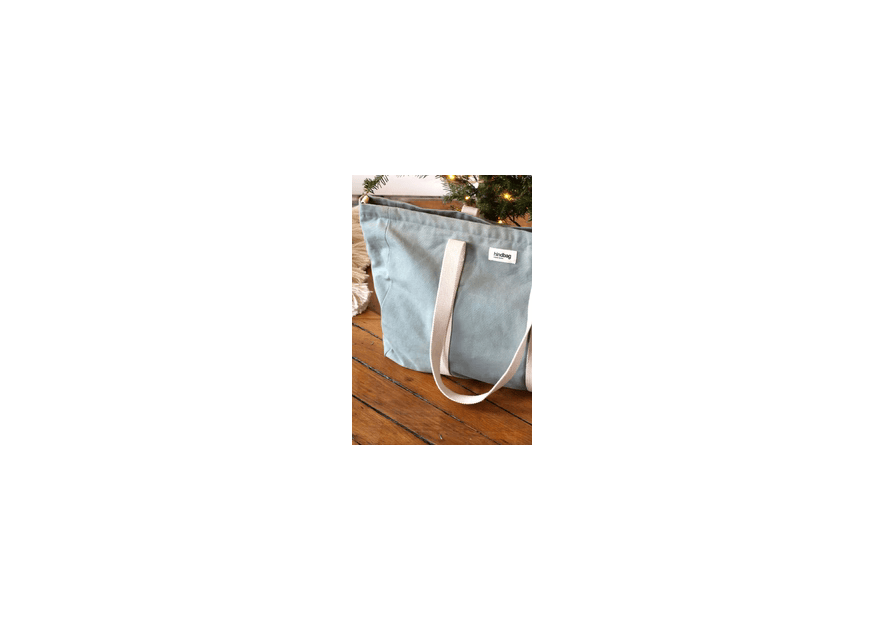 hindbag JEAN - COTON BIO - SAUGE sac week-end jean Sacs de voyage