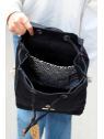 hindbag MINI ELIOT - COTON BIO - NOIR sac à dos eliot loisirs