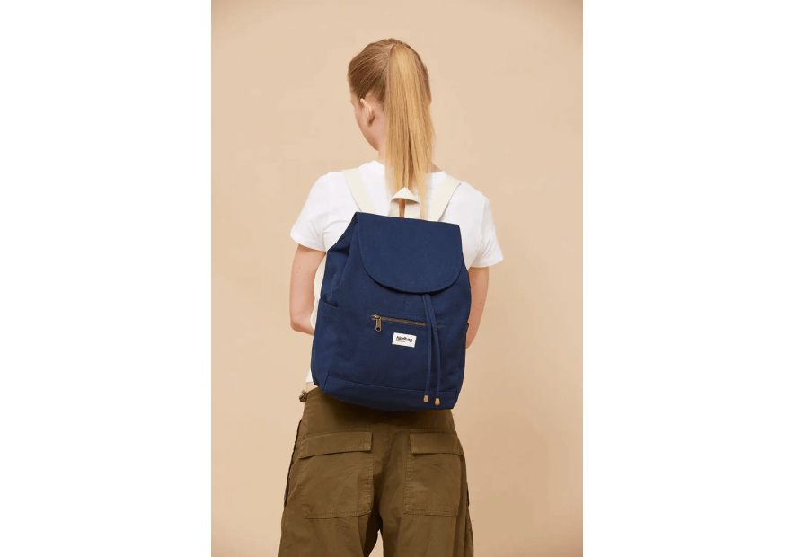 Hindbag MINI ELIOT - COTON BIO - NAVY sac à dos eliot Maroquinerie