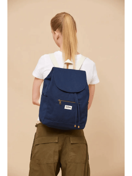 Hindbag MINI ELIOT - COTON BIO - NAVY sac à dos eliot Maroquinerie