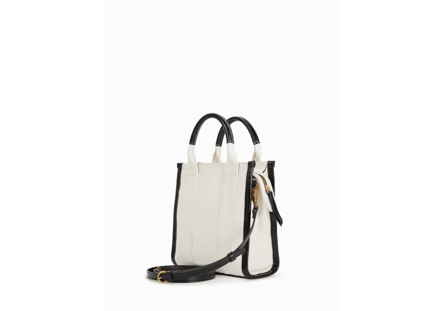 Nat & Nin MINI OPERA - TOILE ET CUIR - NOI petit sac porté travers Sac business