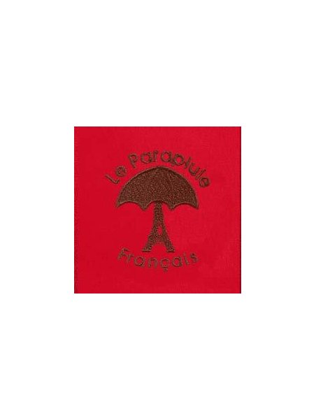 le parapluie français LPF67 - POLYESTER - ROUGE parapluie pliant uni automatique Petite maroquinerie