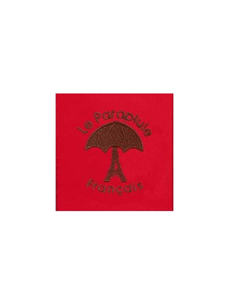 le parapluie français LPF67 - POLYESTER - ROUGE parapluie pliant uni automatique pliant-mixte