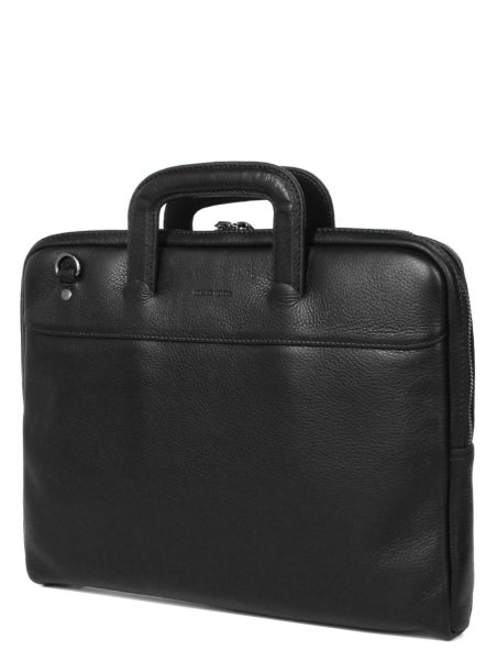 Gerard Henon 6944 - CUIR DE VACHETTE - NOIR - porte documents slim 13" Porte-documents