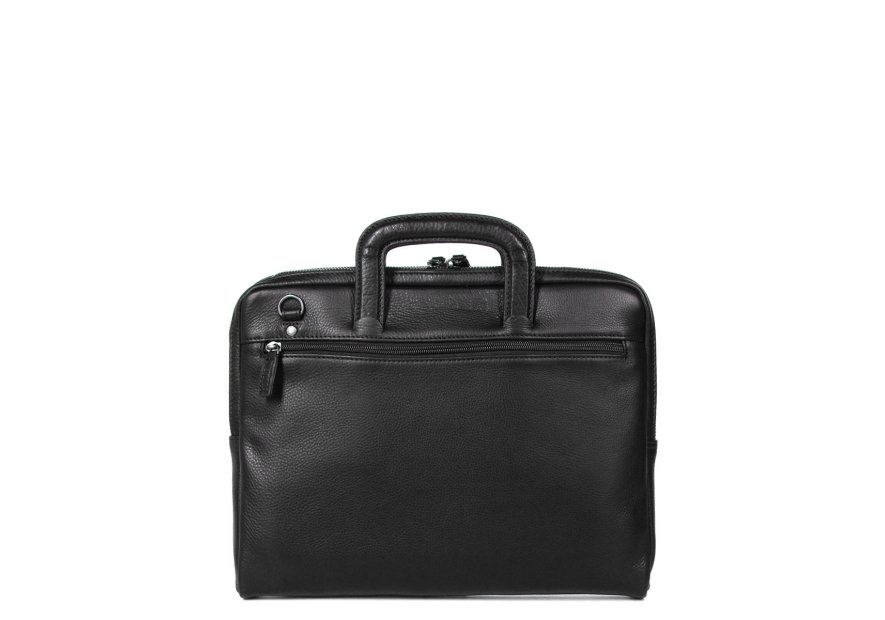 Gerard Henon 6944 - CUIR DE VACHETTE - NOIR - porte documents slim 13" Porte-documents
