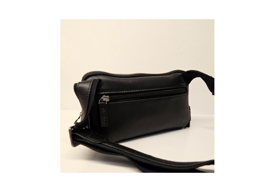 Gerard Henon 6901 - CUIR DE VACHETTE - NOIR banane plate multipoches amsterdam Loisirs