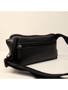 Gerard Henon 6901 - CUIR DE VACHETTE - NOIR banane plate multipoches amsterdam Loisirs