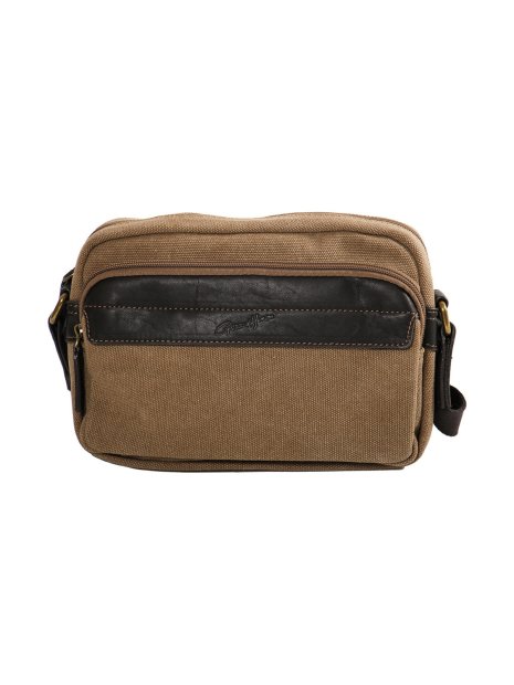 Gerard Henon 22320 - COTON ET CUIR - MARRON sac homme mini reporter safari sacoche-homme
