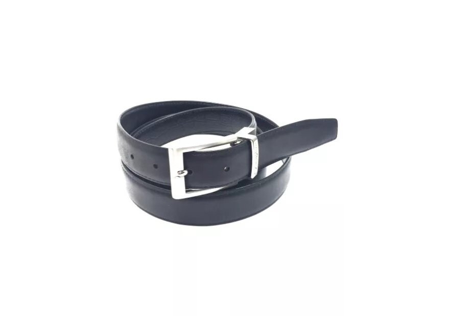 Gerard Henon C0610 - CUIR DE VACHETTE - NOIR ceinture reversible façon croco Ceinture homme