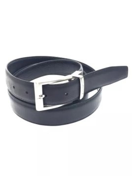 Gerard Henon C0610 - CUIR DE VACHETTE - NOIR ceinture reversible façon croco Ceinture homme