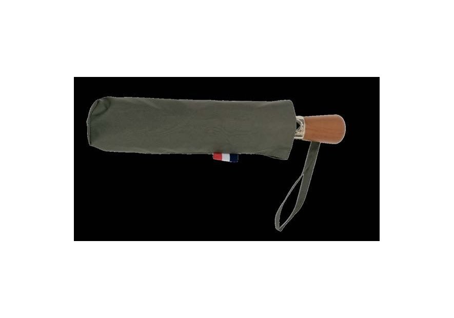 le parapluie français LPF67 - POLYESTER - GRIS FONCÉ parapluie pliant uni automatique Petite maroquinerie