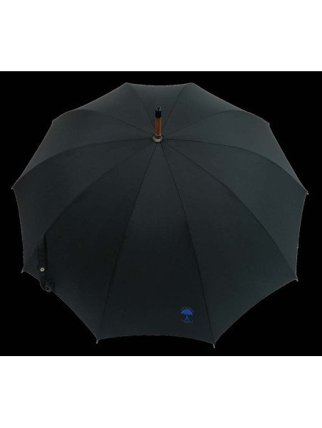 le parapluie français LPF68 - POLYESTER - NOIR/BLEU -  aprapluie canne 10 brins Parapluies