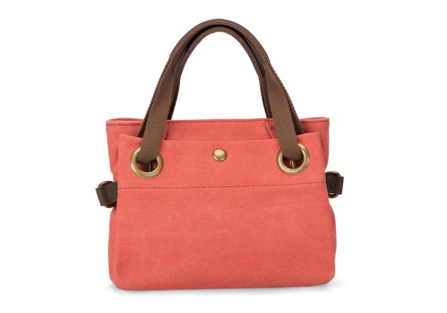 zede W2033XS - COTON ET CUIR - CORAIL sac porté main pont des arts xs Maroquinerie