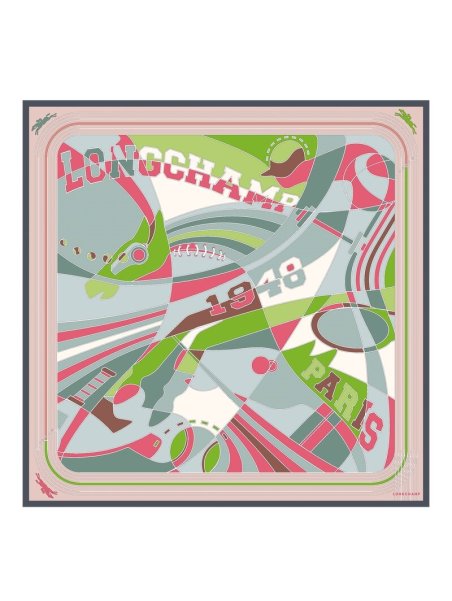 Longchamp 50642/SOI - SOIE - CÉLADON - 282 carré de soie longchamp league 90x90cm Foulards/Etoles