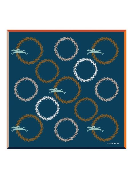 Longchamp 50634/GSO - SOIE - MARINE carré de soie manège longchamp 50x50cm carre-de-soie