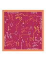 Longchamp 50636/GSO - SOIE - MAGENTA - ANI carré de soie parcours longchamp 50x50cm foulardsetoles