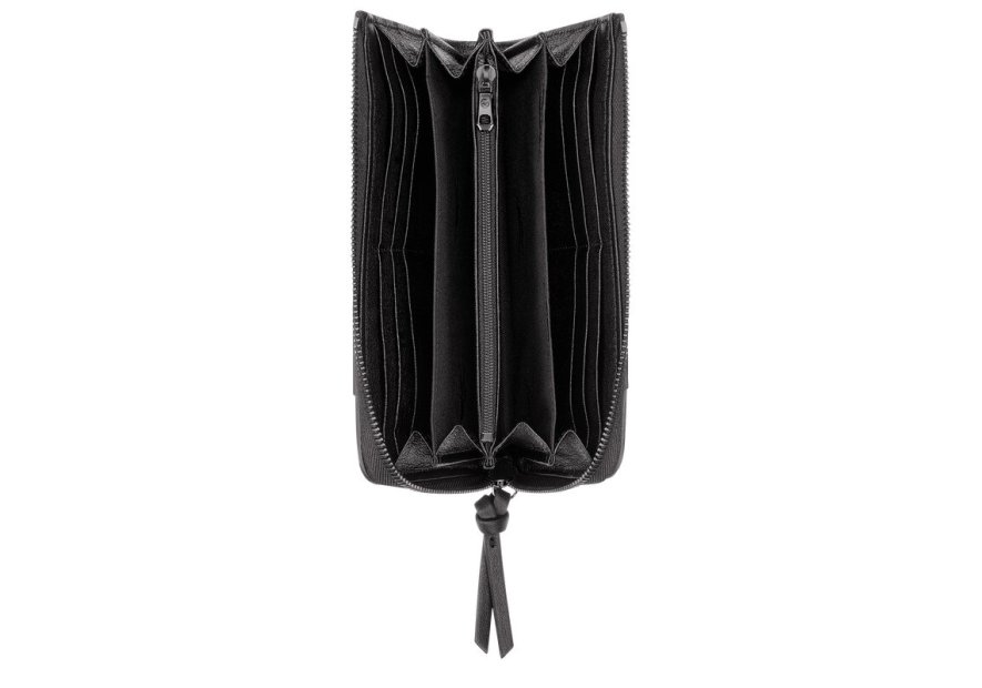 Longchamp 3418HCV - CUIR DE VACHETTE - NOI porte feuille long zippé 3d Porte-monnaie