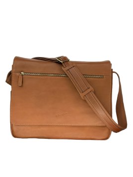 Gerard Henon 5273 - CUIR DE VACHETTE - MARRON Grande Besace Maroquinerie