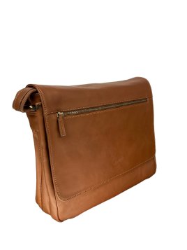 Gerard Henon 5273 - CUIR DE VACHETTE - MARRON Grande Besace Maroquinerie