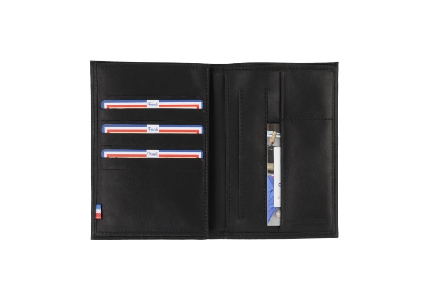 Frandi 668/5 RFID portefeuille authentique 14 cm/3volets Portefeuille Homme
