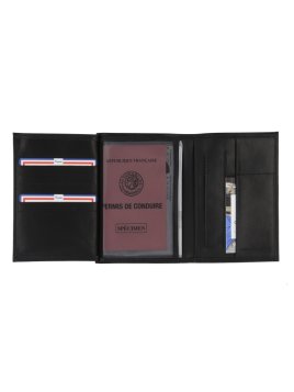 Frandi 668/5 RFID portefeuille authentique 14 cm/3volets Portefeuille Homme