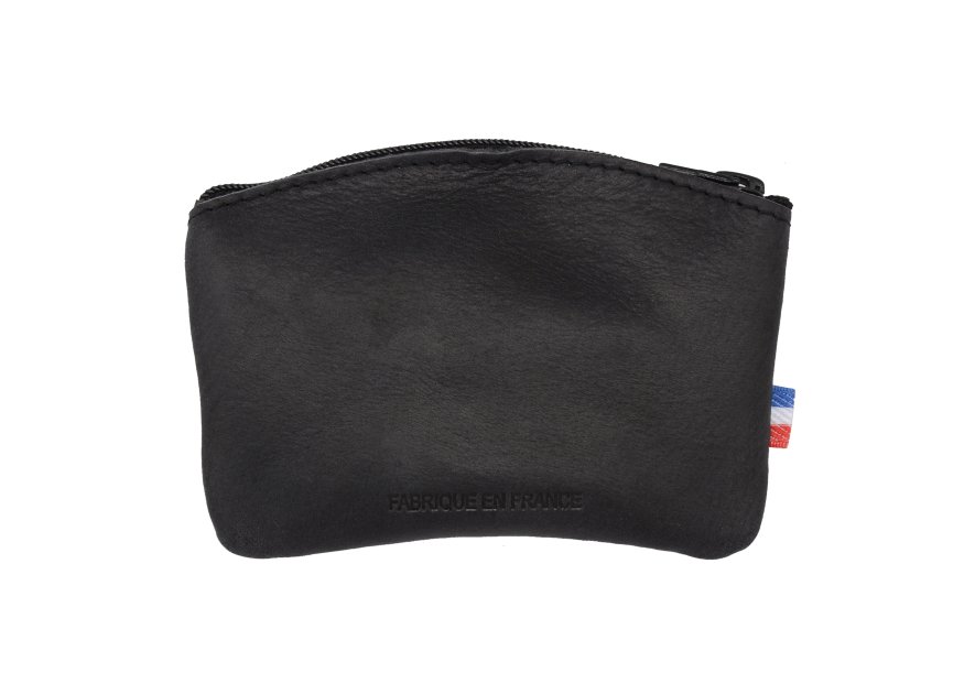Frandi 204/5 - AUTHENTIQUE CUIR GRAS -  porte monnaie plat zip/zip devant Porte-monnaie