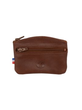Frandi 204/5 - AUTHENTIQUE CUIR GRAS -  porte monnaie plat zip/zip devant Porte-monnaie