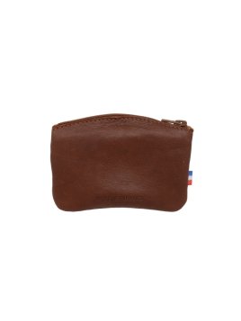 Frandi 204/5 - AUTHENTIQUE CUIR GRAS -  porte monnaie plat zip/zip devant Porte-monnaie