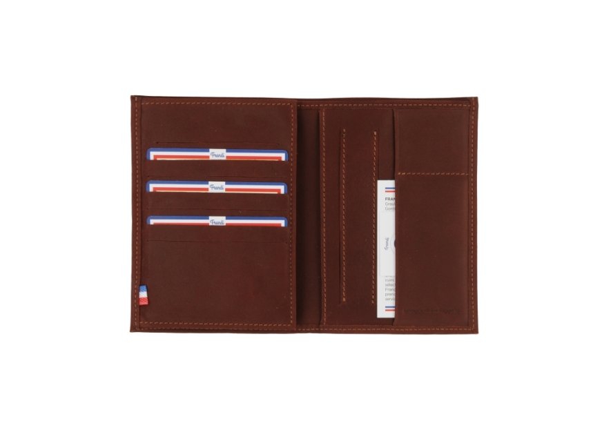 Frandi 668/5 RFID - CUIR DE VACHETTE -  portefeuille authentique 14 cm/3volets Portefeuilles