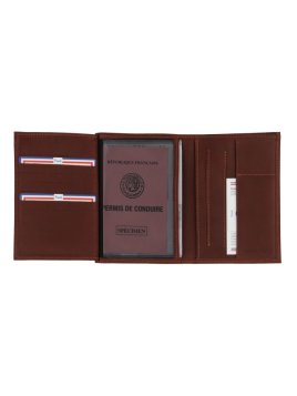 Frandi 668/5 RFID - CUIR DE VACHETTE -  portefeuille authentique 14 cm/3volets Portefeuilles