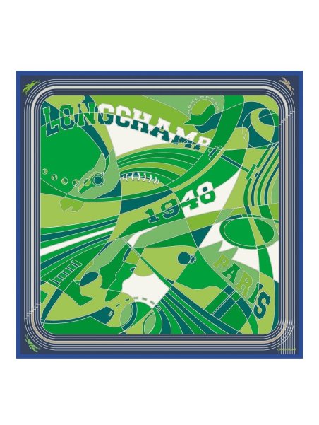 Longchamp 50642GSO carré de soie longchamp league 90x90cm carre de soie