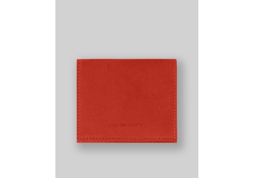 Les Ateliers Foures B20 - CUIR DE VACHETTE - ORANGE. fourès-baroudeuse-portemonnaie billet 6cc Portefeuilles