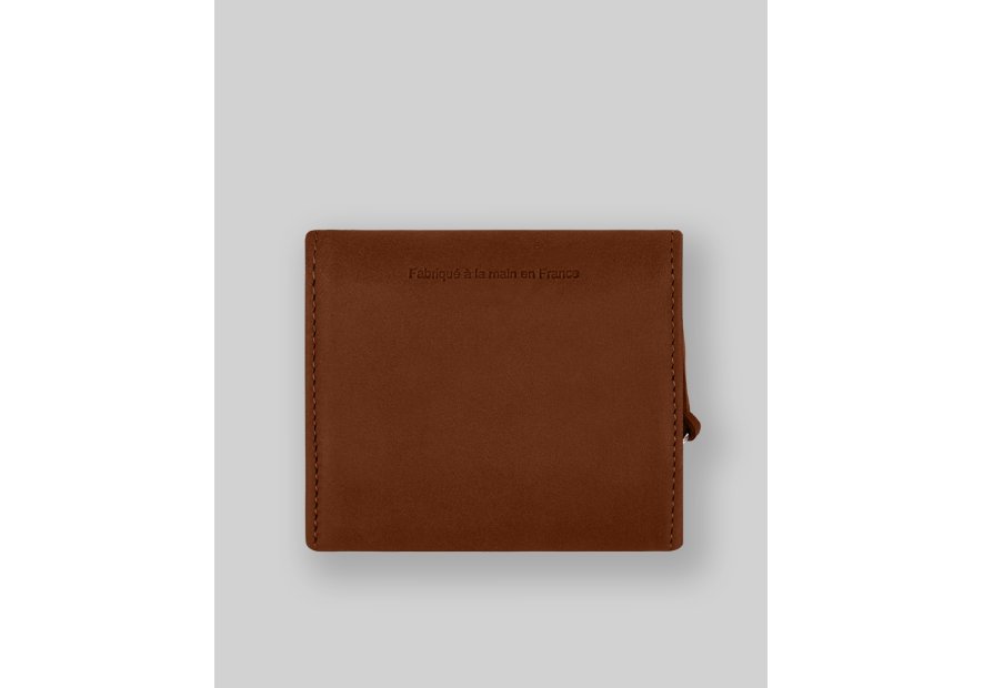 Les Ateliers Foures B22. - CUIR DE VACHETTE - FAUVE b22. Porte-monnaie